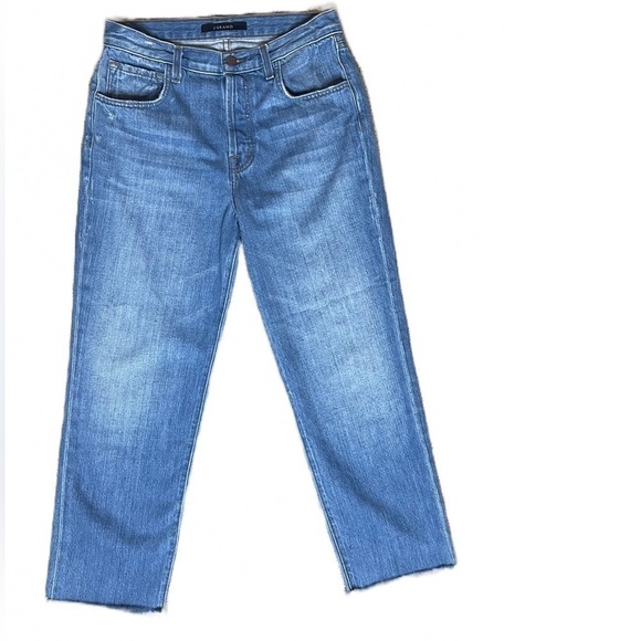 J brand high rise button fly crop ivy jeans in resurrect - Picture 2 of 9